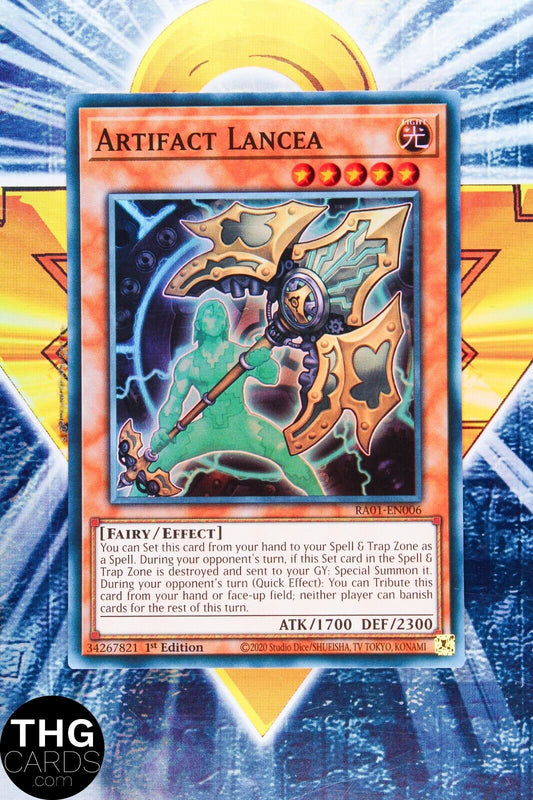 Artifact Lancea RA01-EN006 1st Edition Super Rare Yugioh Card