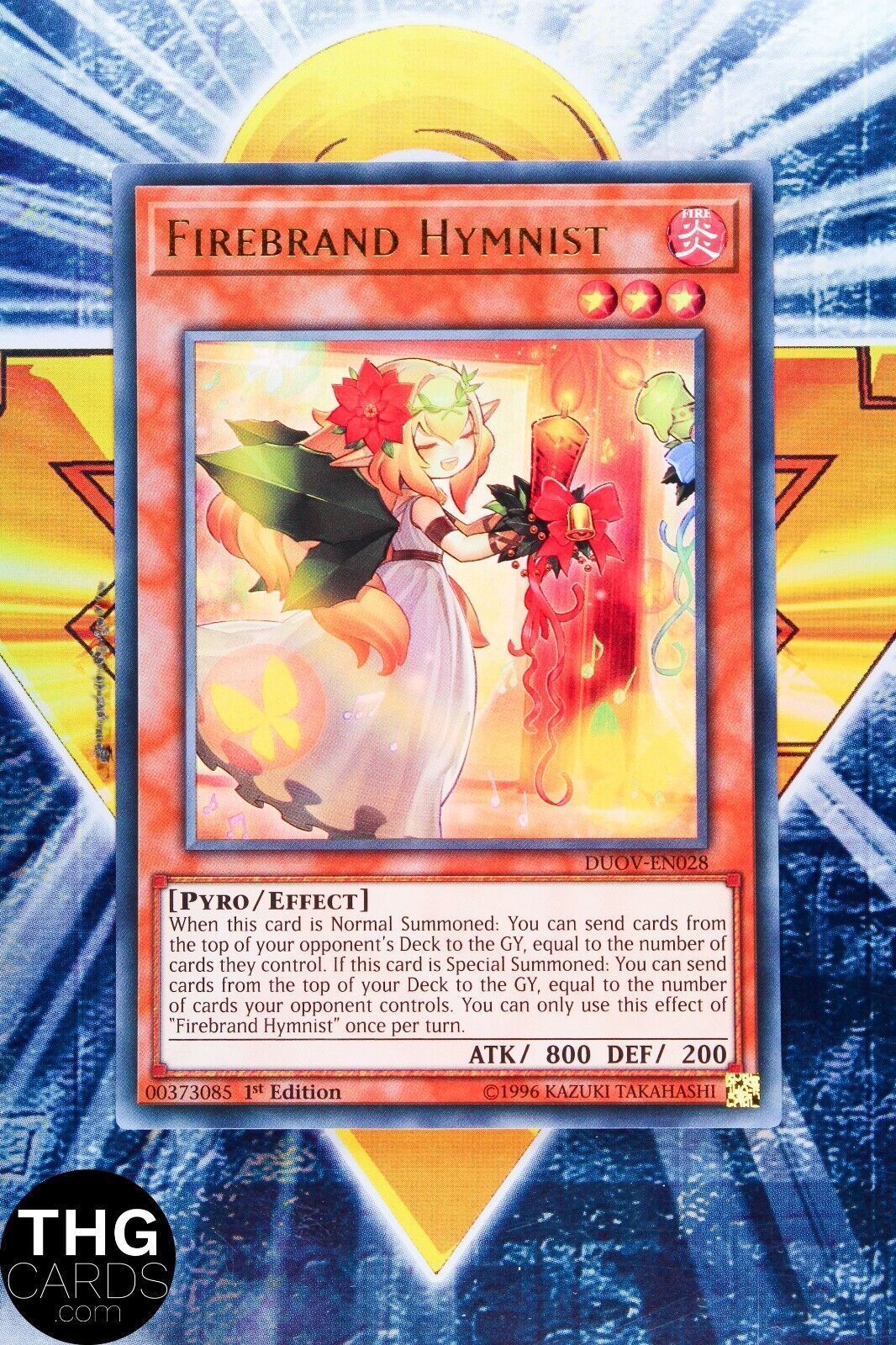 Firebrand Hymnist DUOV-EN028 1st Edition Ultra Rare Yugioh Card