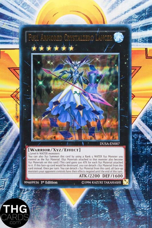 Full Armored Crystalzero Lancer DUSA-EN007 1st Edition Ultra Rare Yugioh Card