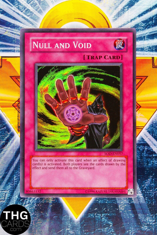 Null and Void SOD-EN057 Super Rare Yugioh Card