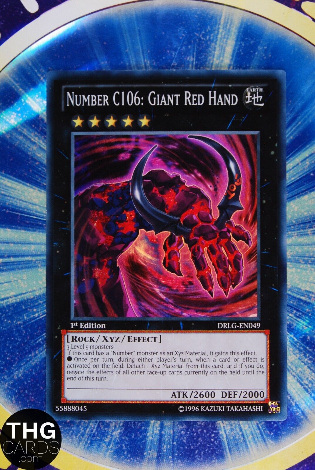 Number C106: Giant Red Hand DRLG-EN049 1st Edition Super Rare Yugioh Card