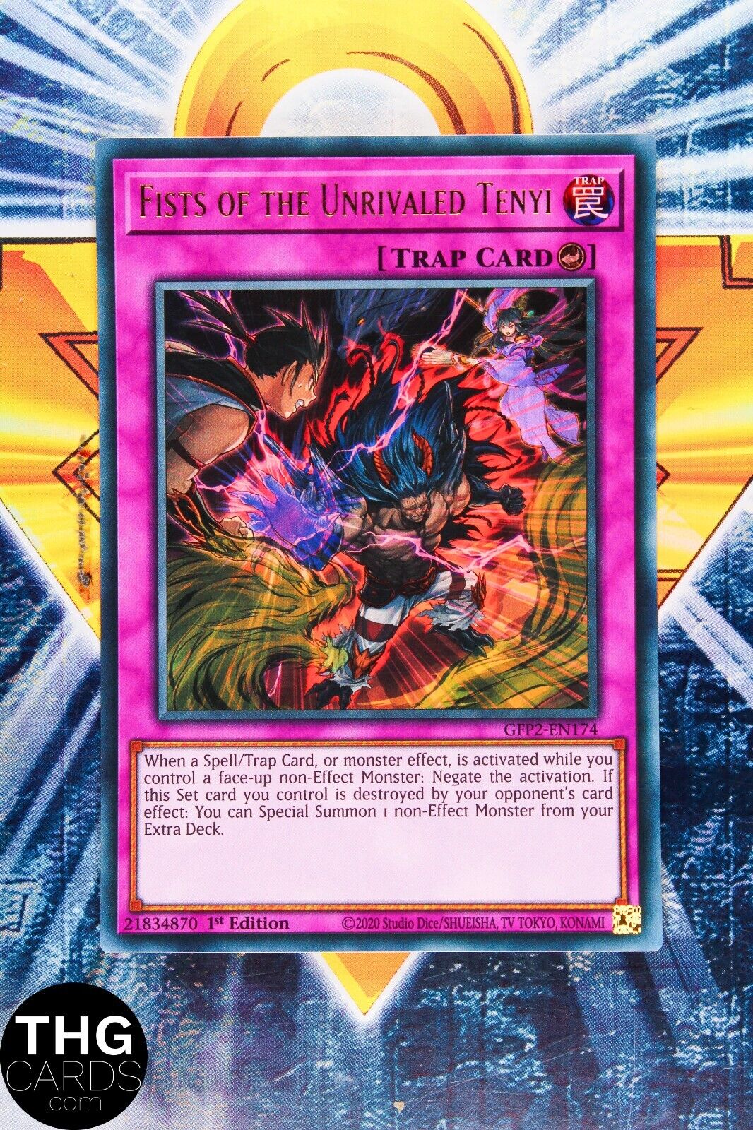 Fists of the Unrivaled Tenyi GFP2-EN174 1st Edition Ultra Rare Yugioh Card