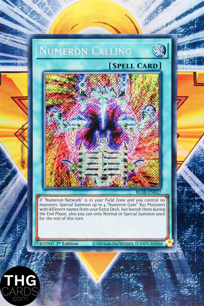 Numeron Calling BLAR-EN027 1st Edition Secret Rare Yugioh Card