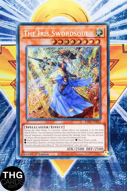 The Iris Swordsoul RA01-EN023 1st Edition Secret Rare Yugioh Card