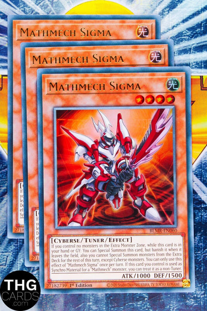 Mathmech Sigma BLMR-EN060 1st Edition Ultra Rare Yugioh Card Playset