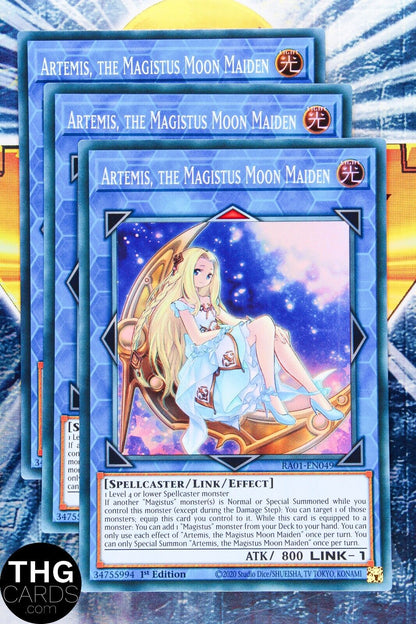 Artemis, the Magistus Moon Maiden RA01-EN049  Super Rare Yugioh Card Playset