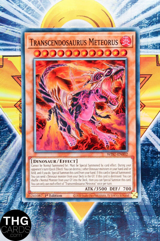 Transcendosaurus Meteorus WISU-EN002 1st Edition Super Rare Yugioh Card