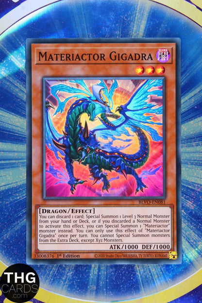 Materiactor Gigadra BLVO-EN081 1st Edition Super Rare Yugioh Card
