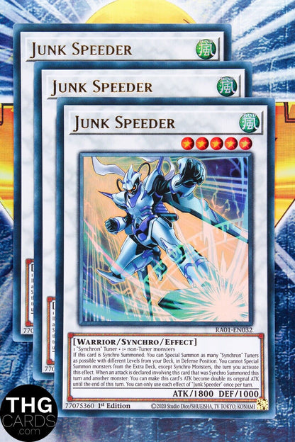 Junk Speeder RA01-EN032 1st Edition Ultra Rare Yugioh Card Playset