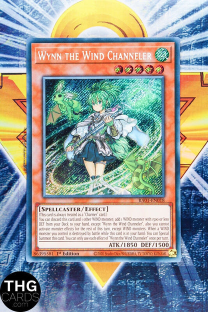 Wynn the Wind Channeler RA01-EN018 1st Edition Secret Rare Yugioh Card