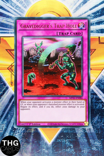 Gravedigger's Trap Hole MP21-EN086 1st Edition Ultra Rare Yugioh Card