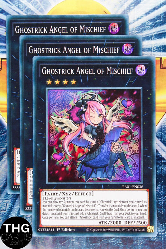 Ghostrick Angel of Mischief RA01-EN036 1st Super Rare Yugioh Card Playset