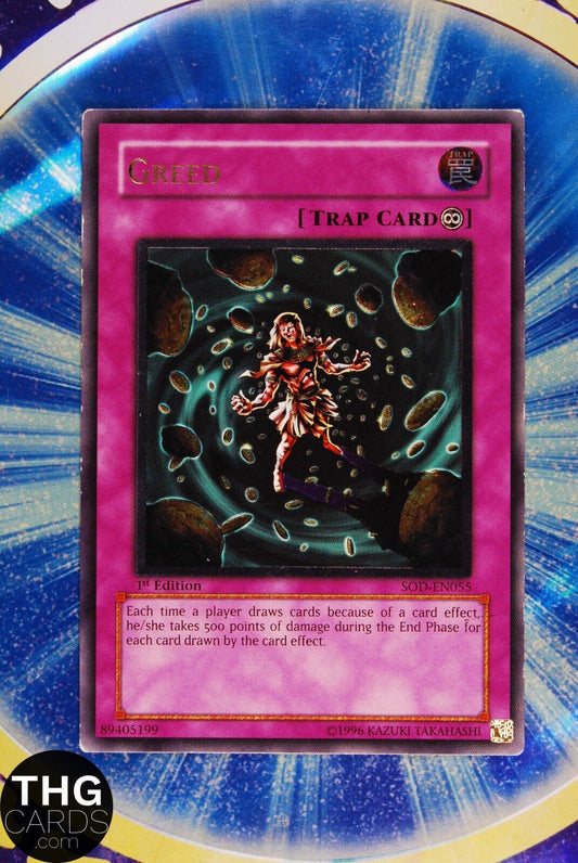 Greed SOD-EN055 1st Edition Ultimate Rare Yugioh Card 2