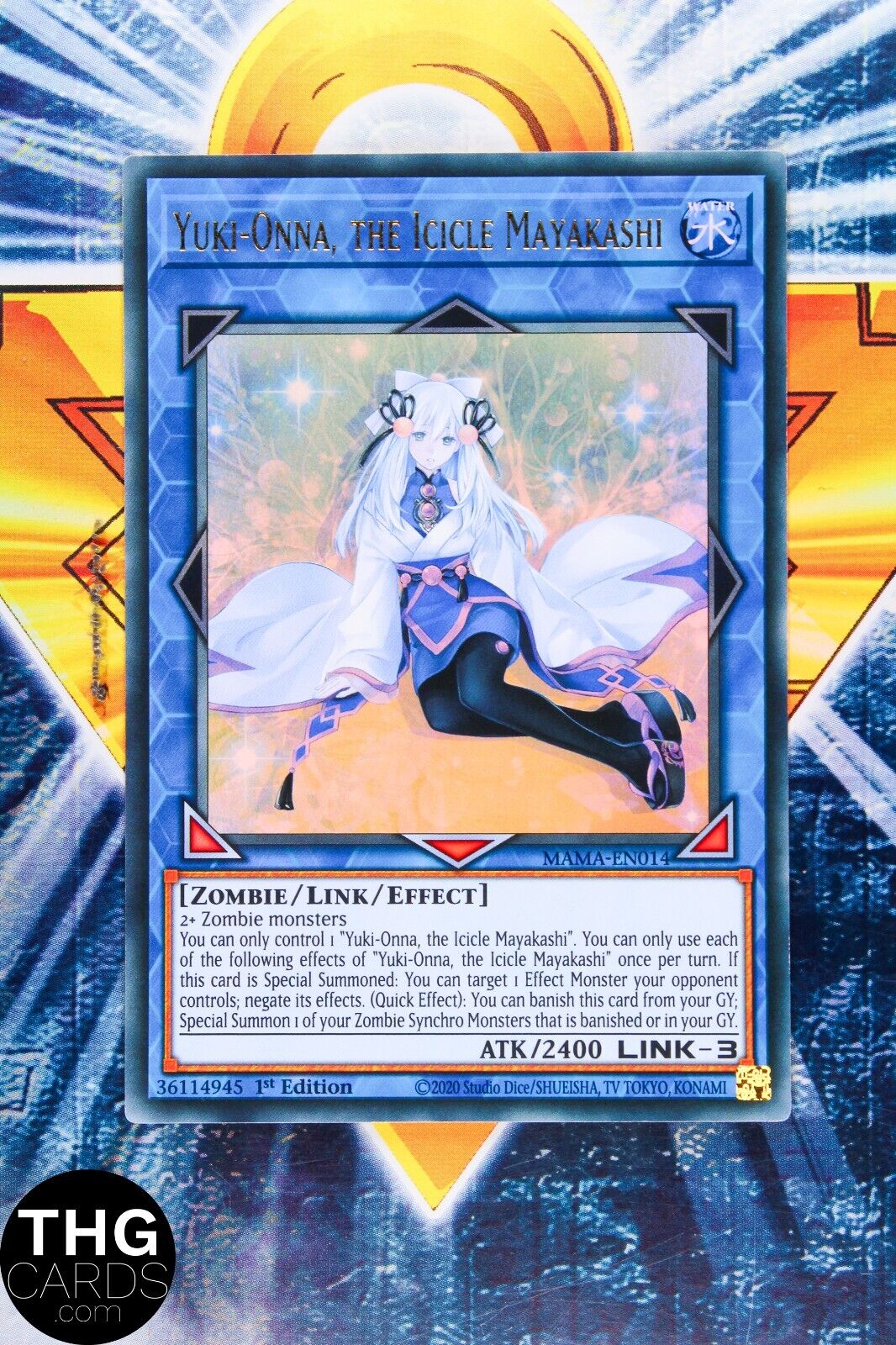 Yuki-Onna, The Icicle Mayakashi MAMA-EN014 1st Edition Ultra Rare Yugioh Card