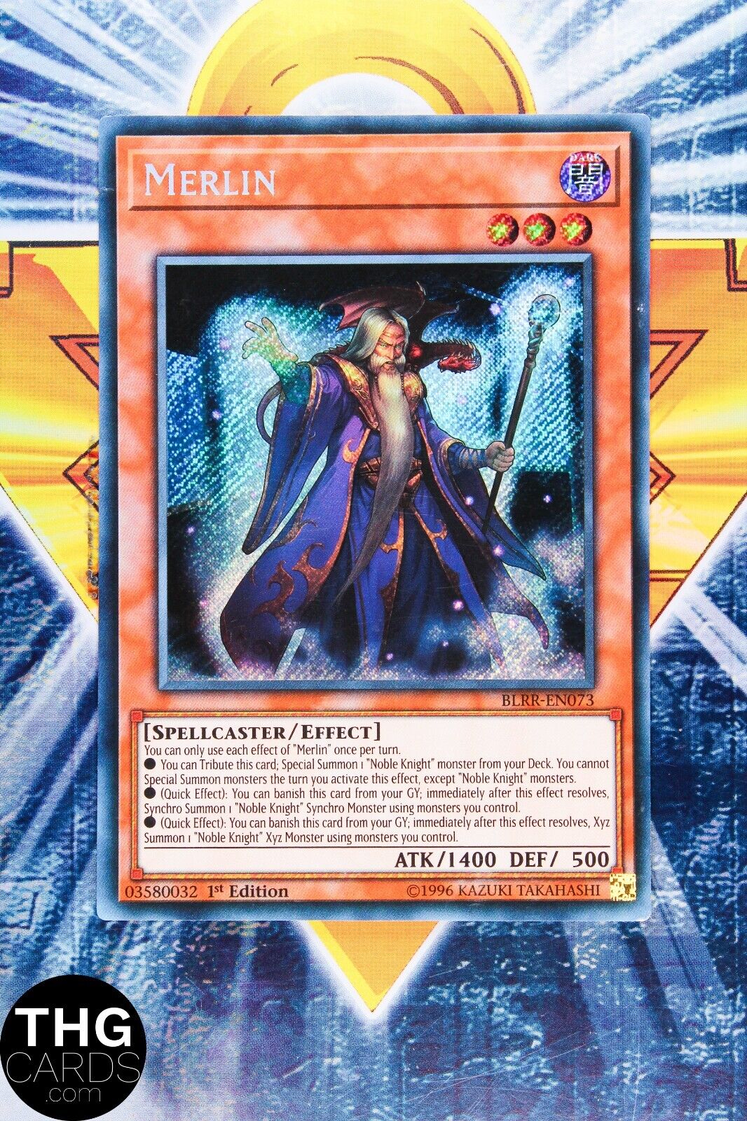 Merlin BLRR-EN073 1st Edition Secret Rare Yugioh Card