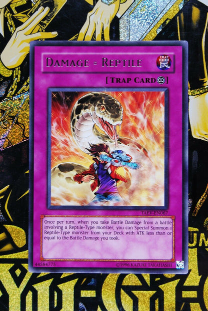 Damage = Reptile TAEV-EN067 Rare Yugioh Card