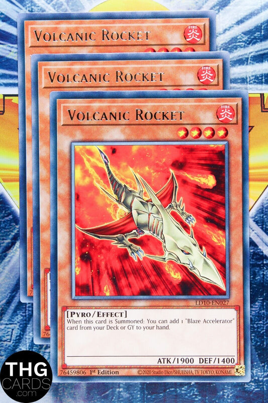 Volcanic Rocket LD10-EN027 1st Edition Rare Yugioh Card Playset