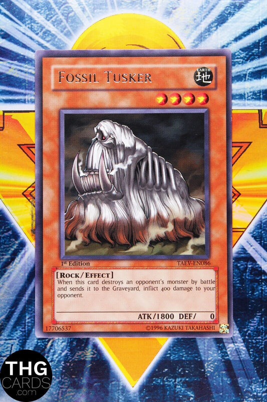 Fossil Tusker TAEV-EN086 1st Edition Rare Yugioh Card