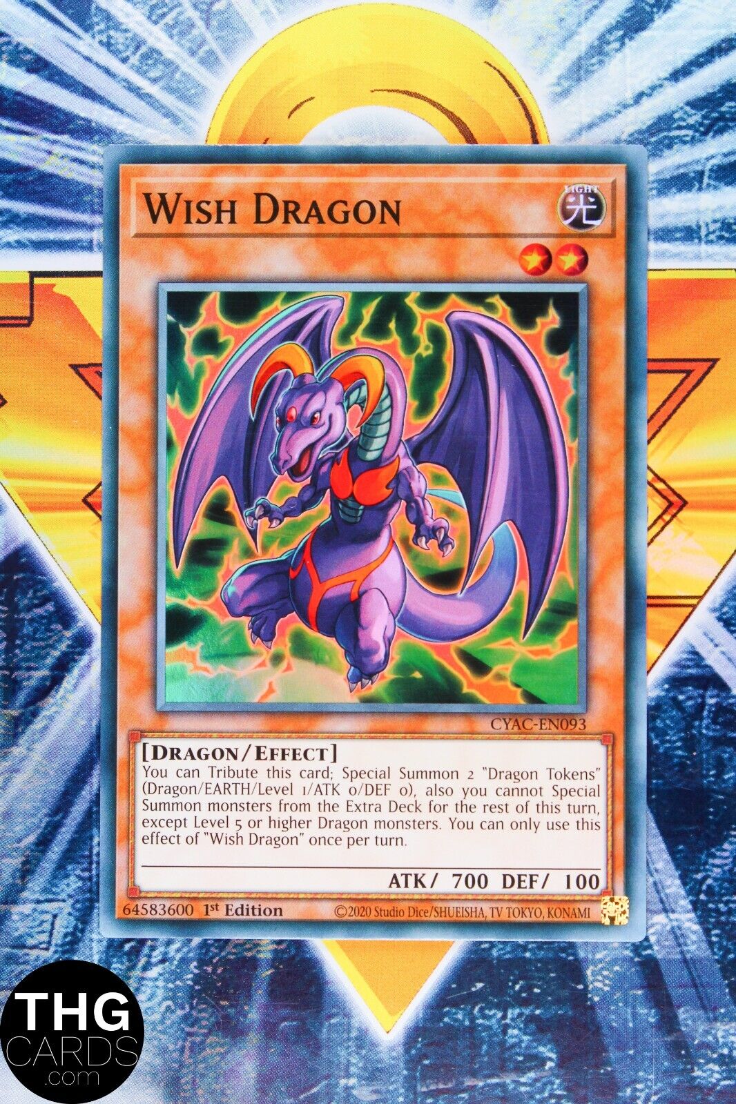 Wish Dragon CYAC-EN093 1st Edition Super Rare Yugioh Card