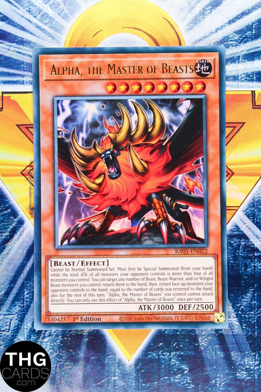 Alpha, the Master of Beasts RA01-EN022 1st Edition Ultra Rare Yugioh Card