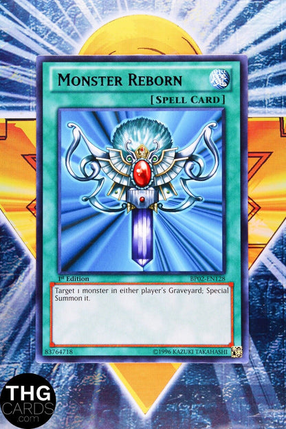 Monster Reborn BP02-EN128 1st Edition Black Rare Yugioh Card