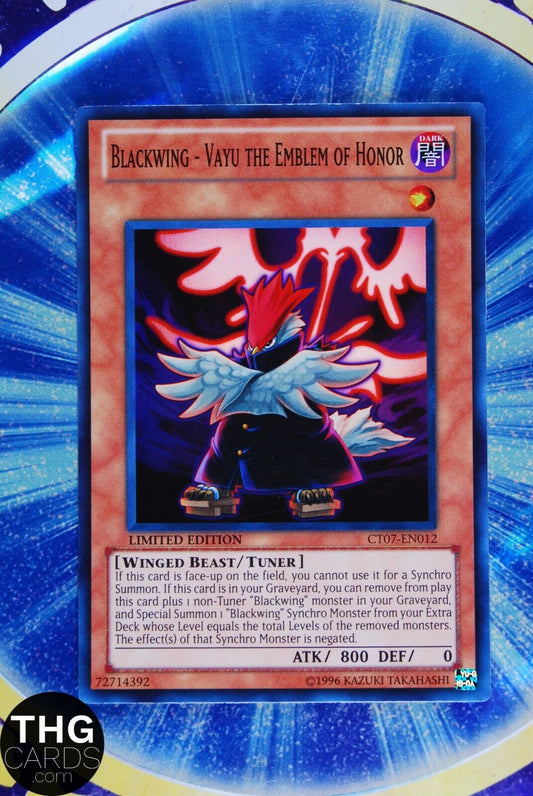 Blackwing - Vayu the Emblem of Honor CT07-EN012 Super Rare Yugioh Card 1