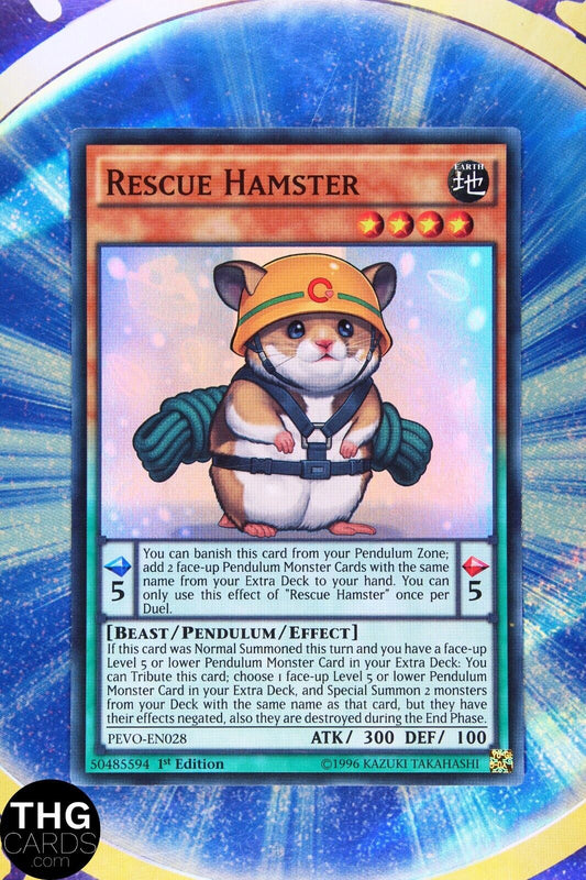 Rescue Hampster PEVO-EN028 1st Edition Super Rare Yugioh Card