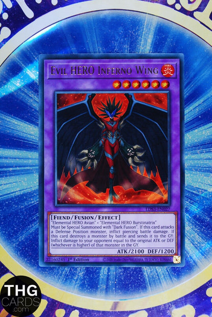 Evil Hero Inferno Wing LDS3-EN027 1st Edition Ultra Rare Yugioh Card