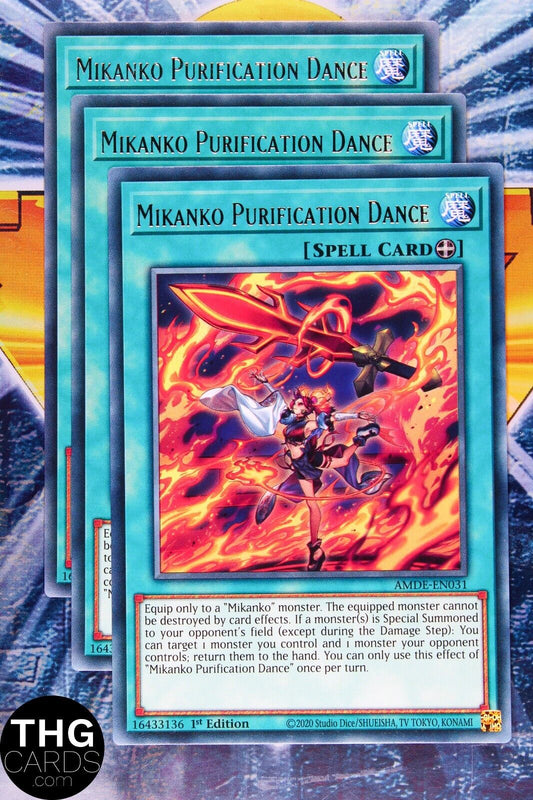 Mikanko Purification Dance AMDE-EN031 1st Edition Rare Yugioh Card Playset