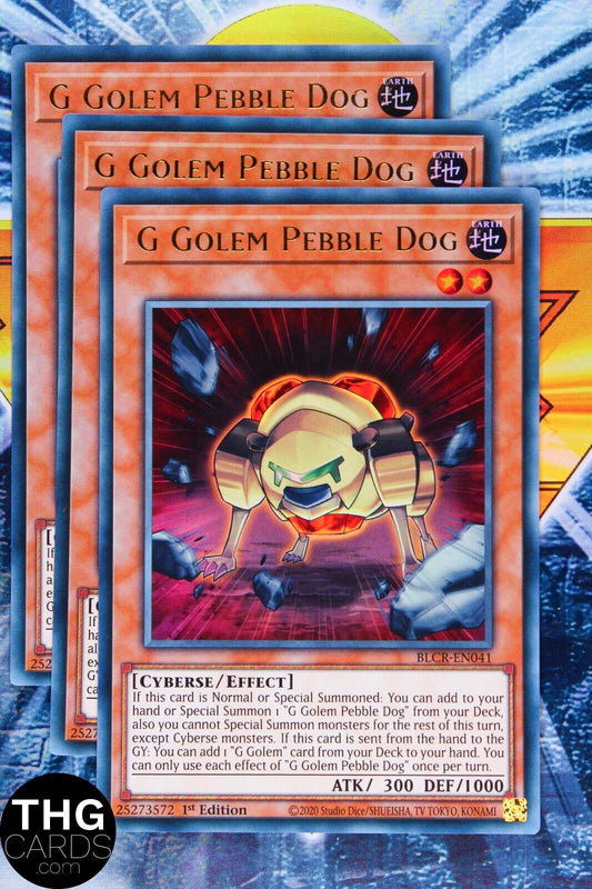 G Golem Pebble Dog BLCR-EN041 1st Edition Ultra Rare Yugioh Playset