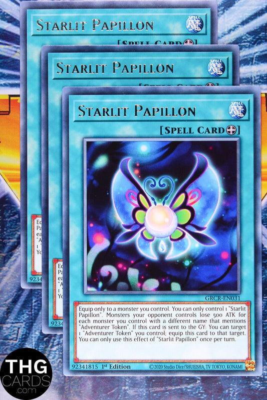 Starlit Papillon GRCR-EN031 1st Edition Rare Yugioh Card Playset