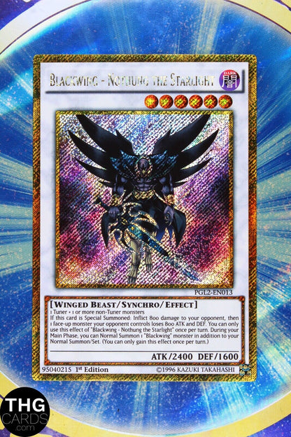 Blackwing - Nothung the Starlight PGL2-EN013 1st Ed Secret Rare Yugioh Card