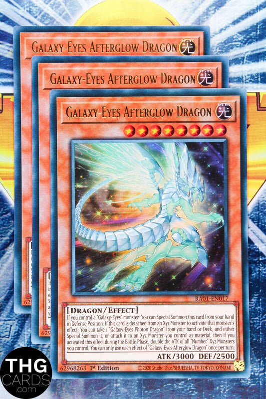 Galaxy-Eyes Afterglow Dragon RA01-EN017 1st Ed Ultra Rare Yugioh Card PLAYSET