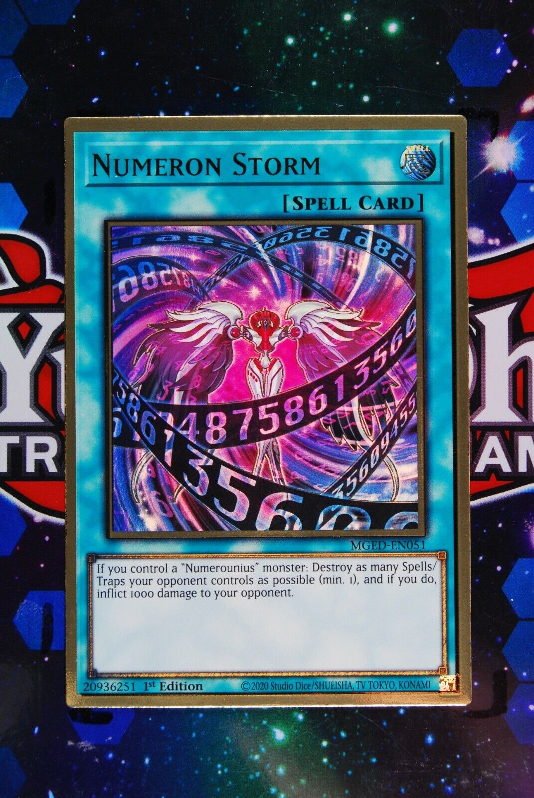 Numeron Storm MGED-EN051 1st Edition Premium Gold Rare Yugioh Card ...