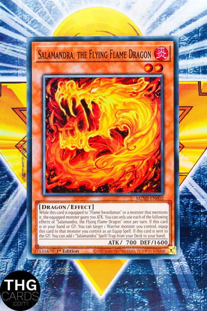 Salamandra, the Flying Flame Dragon MZMI-EN002 Super Rare Yugioh Card