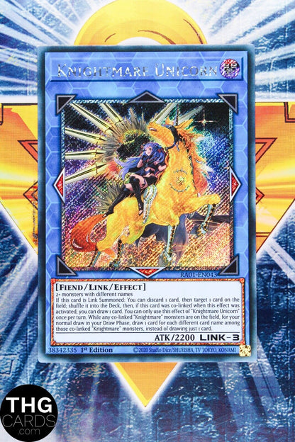 Knightmare Unicorn (Alt) RA01-EN043 1st Edition Platinum Secret Rare Yugioh Card