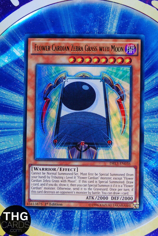 Flower Cardian Zebra Glass with Moon DRL3-EN036 1st Ed Ultra Rare Yugioh Card