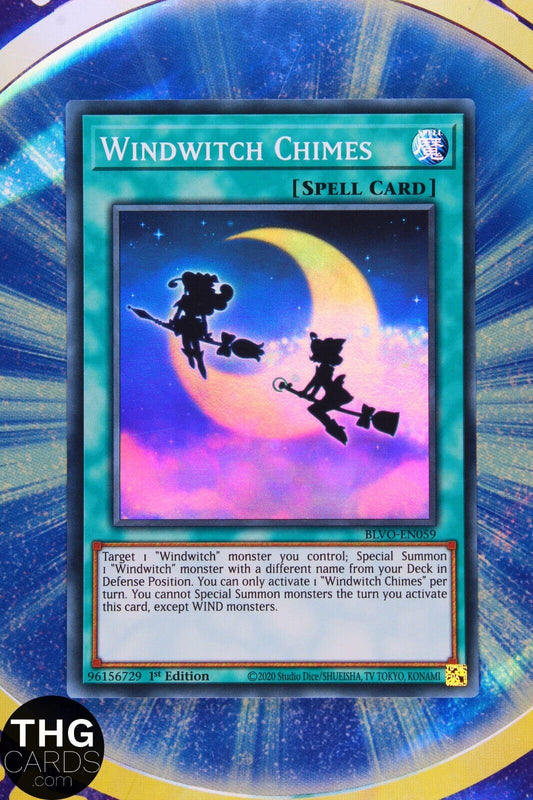 Windwitch Chimes BLVO-EN059 1st Edition Super Rare Yugioh Card