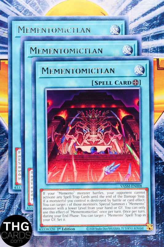 Mementomictlan VASM-EN008 1st Edition Rare Yugioh Card Playset