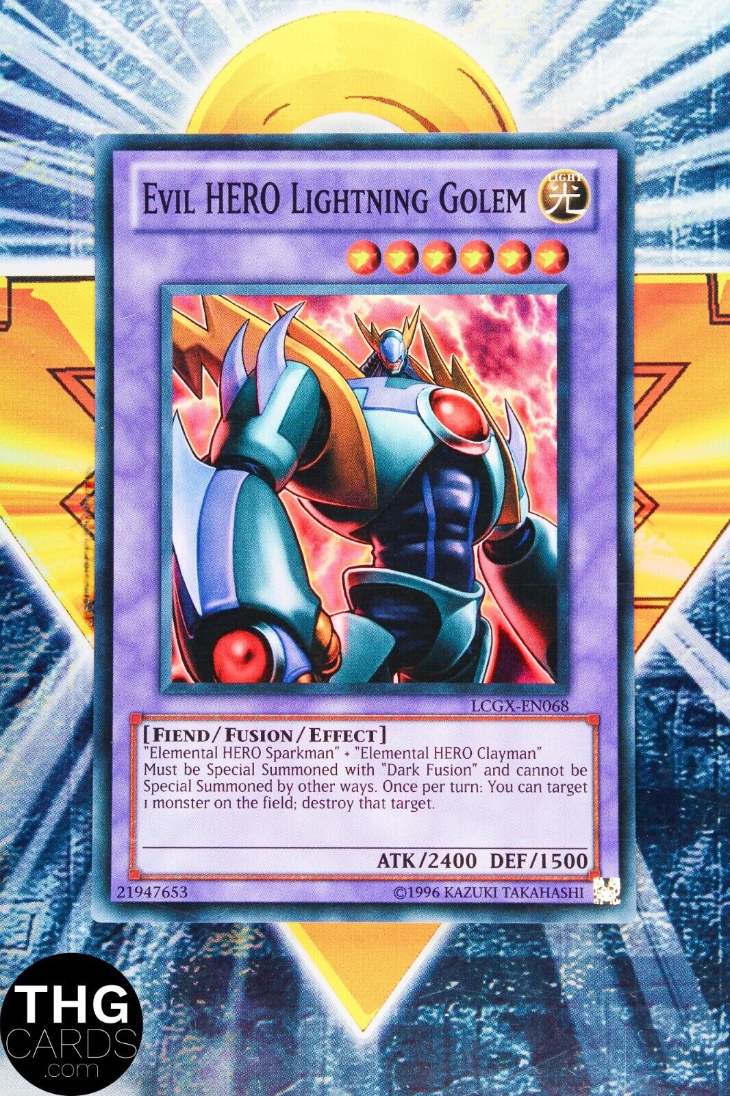 Evil HERO Lightning Golem LCGX-EN1068 Super Rare Yugioh Card