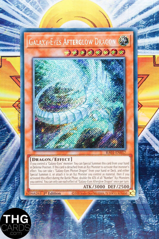 Galaxy-Eyes Afterglow Dragon RA01-EN017 1st Edition Secret Rare Yugioh Card