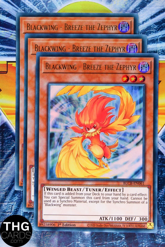 Blackwing - Breeze the Zephyr BLCR-EN061 1st Edition Ultra Rare Yugioh Playset