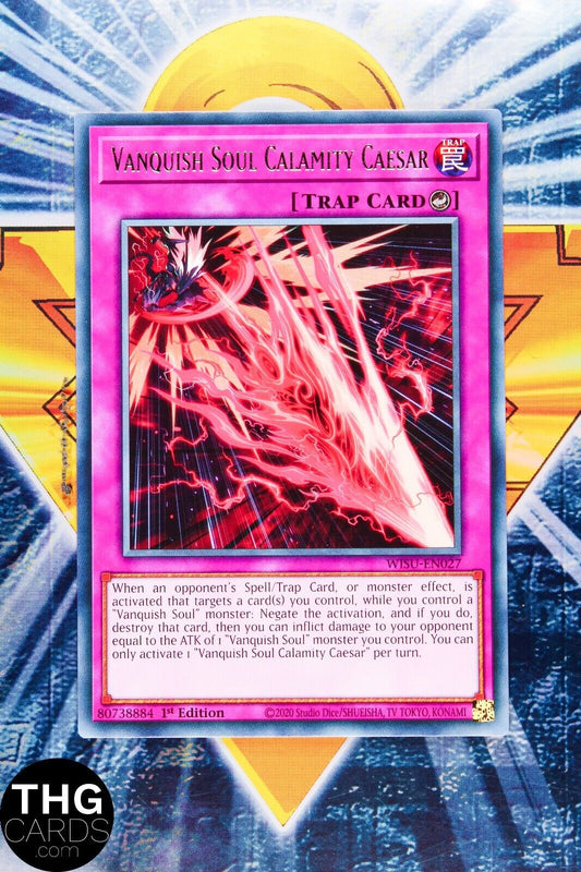 Vanquish Soul Calamity Caesar WISU-EN027 1st Edition Rare Yugioh Card