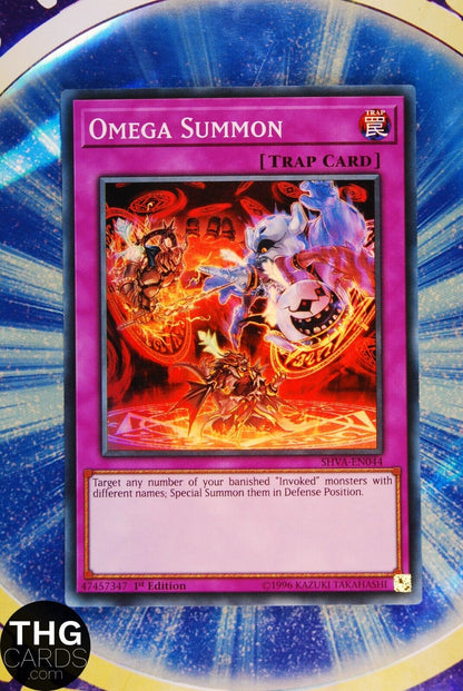 Omega Summon SHVA-EN044 1st Edition Super Rare Yugioh Card