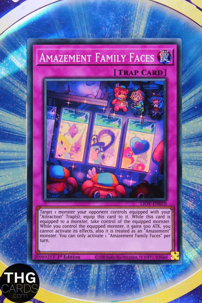 Amazement Family Faces LIOV-EN070 1st Edition Super Rare Yugioh Card