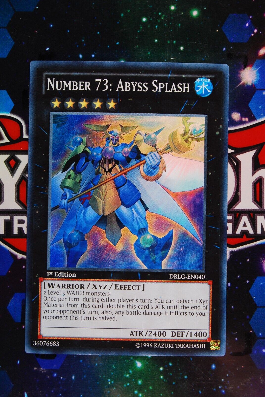 Number 73: Abyss Splash DRLG-EN040 1st Edition Super Rare Yugioh Card