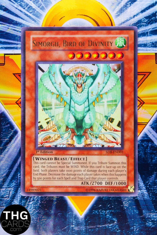 Simorgh, Bird of Divinity SD8-EN001 1st Edition Ultra Rare Yugioh Card