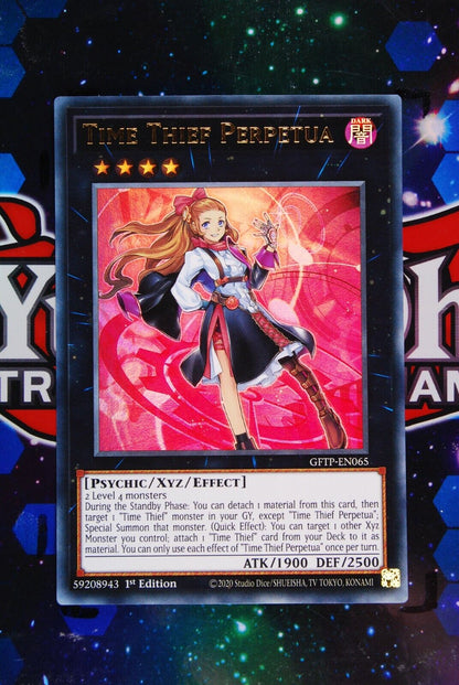 3 x Time Thief Perpetua GFTP-EN065 1st Edition Ultra Rare Yugioh Playset