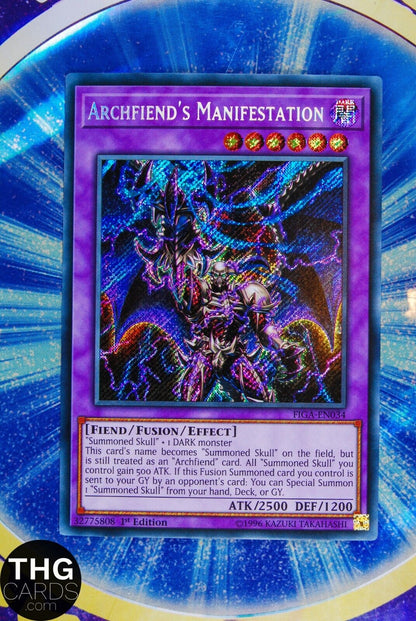 Archfiend Manifestation FIGA-EN034 1st Edition Secret Rare Yugioh Card 2