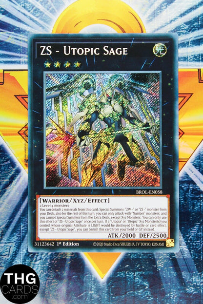 ZS - Utopic Sage BROL-EN058 1st Edition Secret Rare Yugioh Card PLAYSET